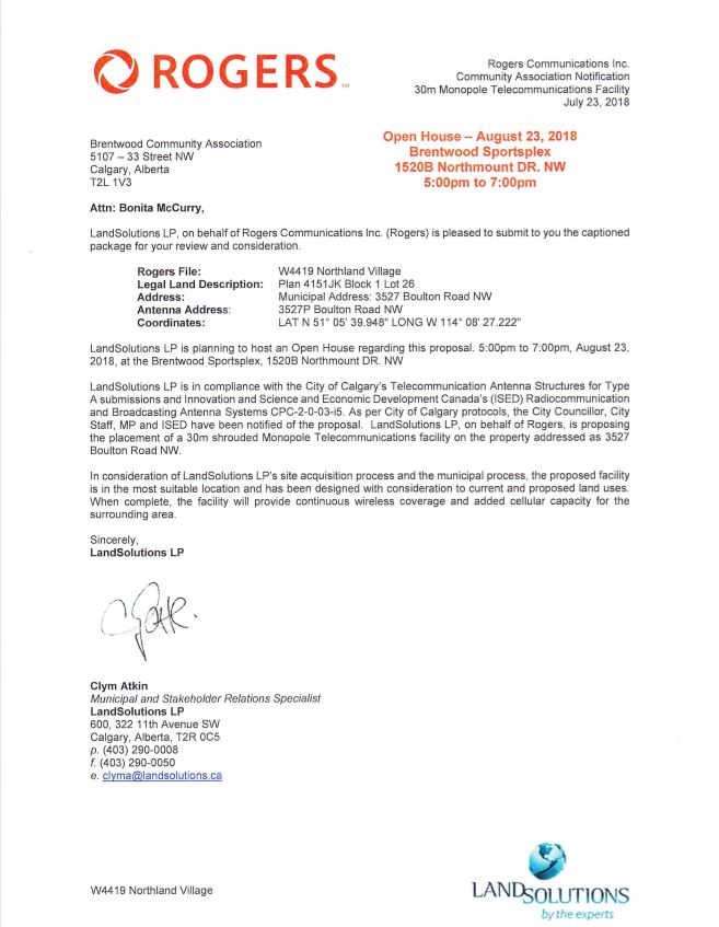 Rogers Cell Tower Proposal